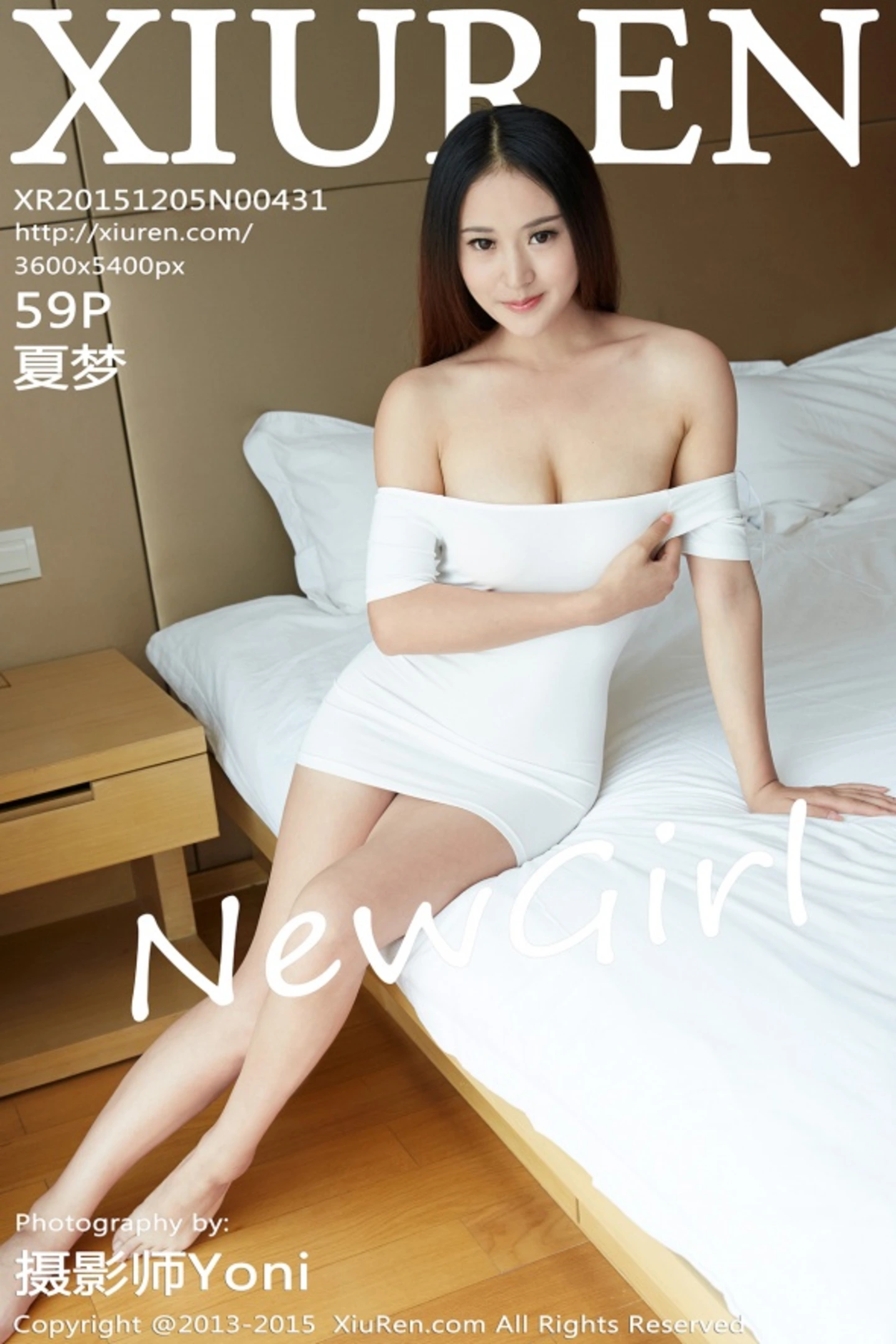 [XiuRen秀人网]No.431_四川嫩模夏梦白色大床上大尺度全裸秀白嫩美体诱惑写真59P-秀人网 - XiuRen.Pro